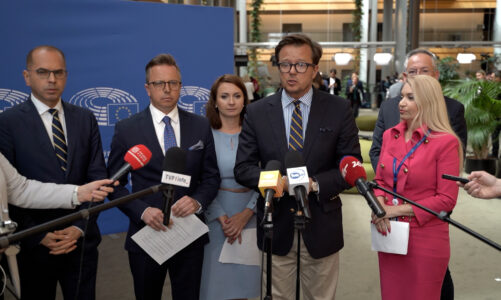 Konferencja europosłów PO, m.in. w sprawie uchylenia immunitetu Grzegorza Brauna – 6 maja 2025 r. [surówka]